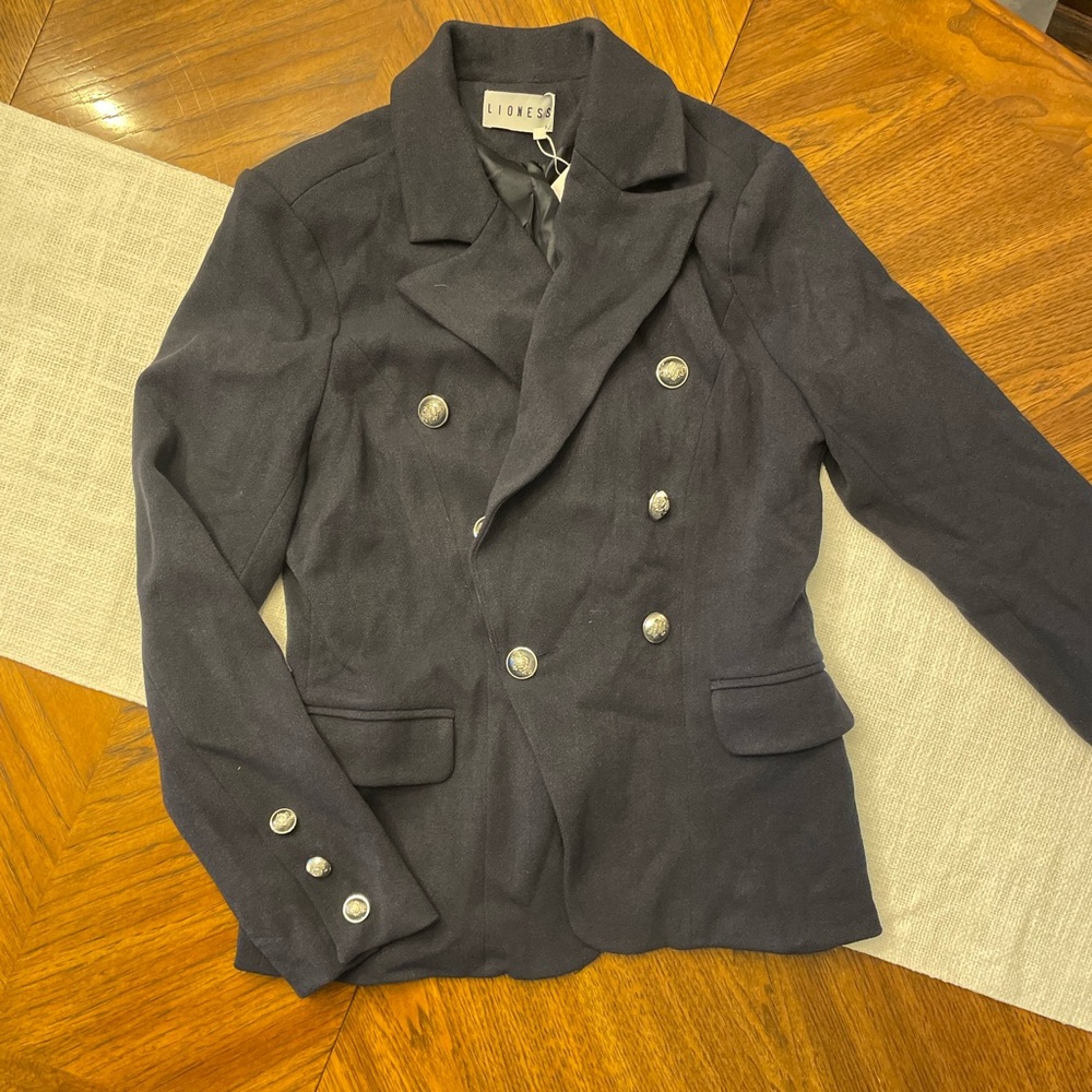 NWT LIONESS Palermo NAXY BLUE Blazer M - Picture 2 of 5